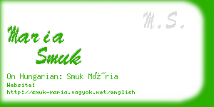 maria smuk business card